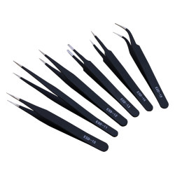 Advanced anti-static tweezers straight elbow