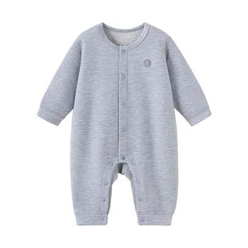babylove baby jumpsuit autumn and winter silk cashmere baby warm pajamas base layer
