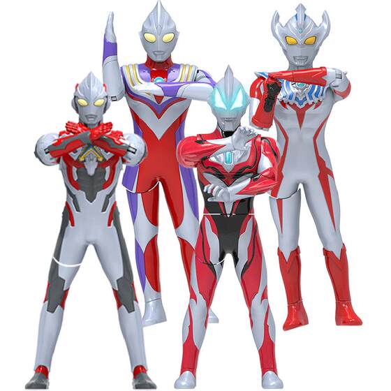 
Genuine Ultraman Toy Sound and Light Movable Soft Plastic Doll Teliga Zetajedesero Tiga Boy Figure