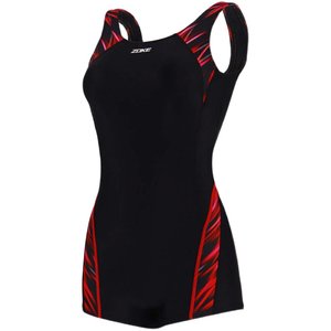 ZOKE women's one-piece flat cornered plus size swimsuit for slimming and slimming, professional swimsuit, sport quick drying conservative swimsuit