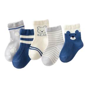 
Baby socks spring and autumn pure cotton thin baby newborn baby socks for men and women cute mid-calf loose autumn and winter socks