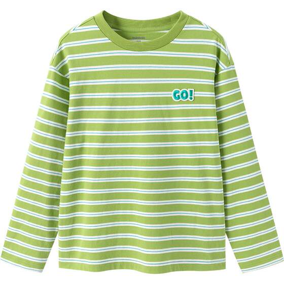 
Balabala children's long-sleeved T-shirt boys and girls pure cotton bottoming shirt spring and autumn big children's baby striped top