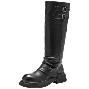 
Hot-air Maillard Knight Boots Thick Sole Long Boots