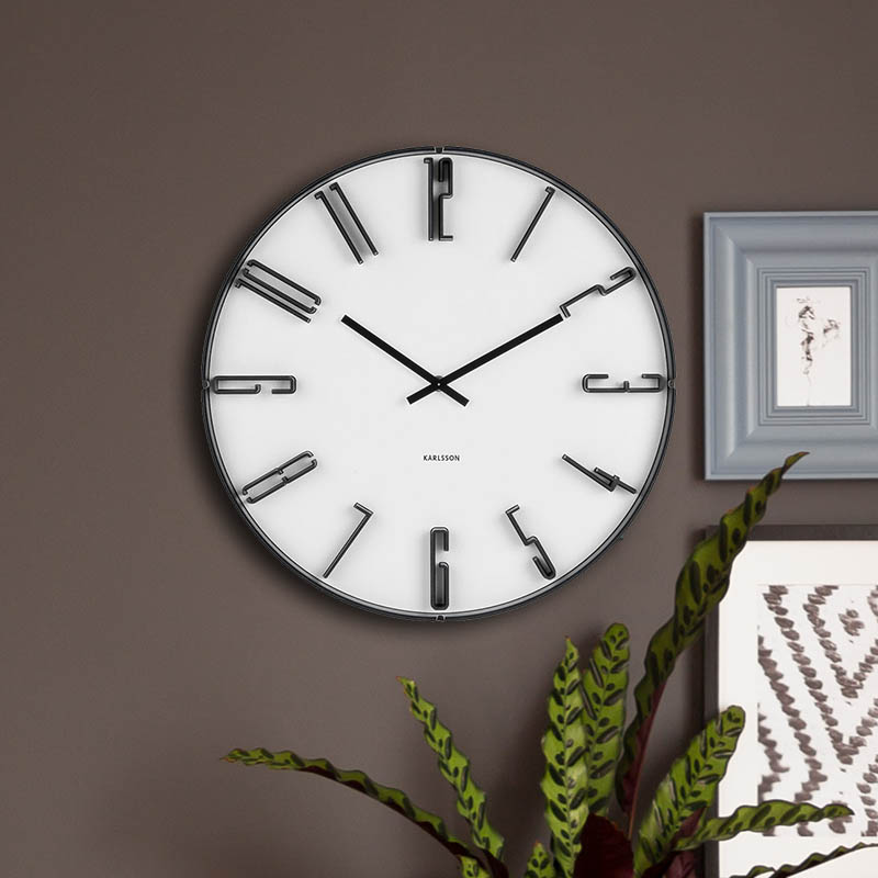 荷兰KARLSSON现货Sentient挂钟简约现代北欧客厅创意数字时尚钟表