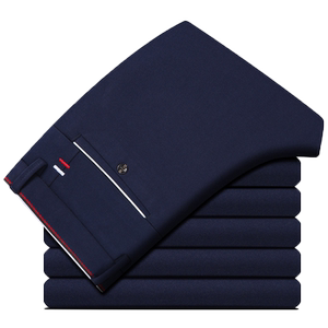 
Spring and Autumn Men's Business Casual Pants Korean Style Suit Pants Slim Elastic Straight Thickened Suit Pants Small Foot Long Pants