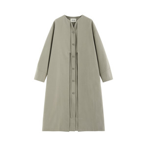 
[Banshan] High-density anti-wrinkle design three-dimensional double-bowl round neck silhouette wide sleeve mid-length windbreaker-FW291