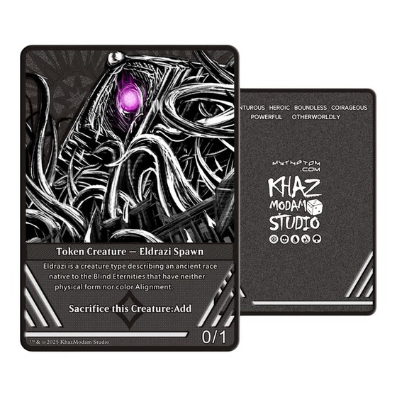 Khaz Modan Magic: The Gathering MTG Commander EDH self-made zinc alloy generation card ink style full color TOKEN