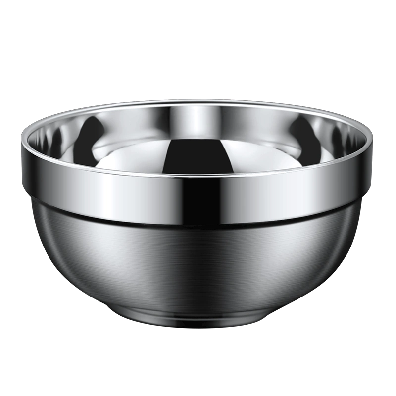 不鏽鋼飯碗304食品級雙層隔熱碗家用兒童防燙碗湯碗大碗加厚鐵碗-Taobao