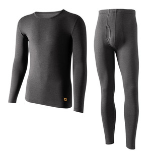 Dingguagua Men's Thermal Underwear Cashmere Silk Autumn Clothes Autumn Pants Set Men's Winter Velvet Thickened Cotton Sweater