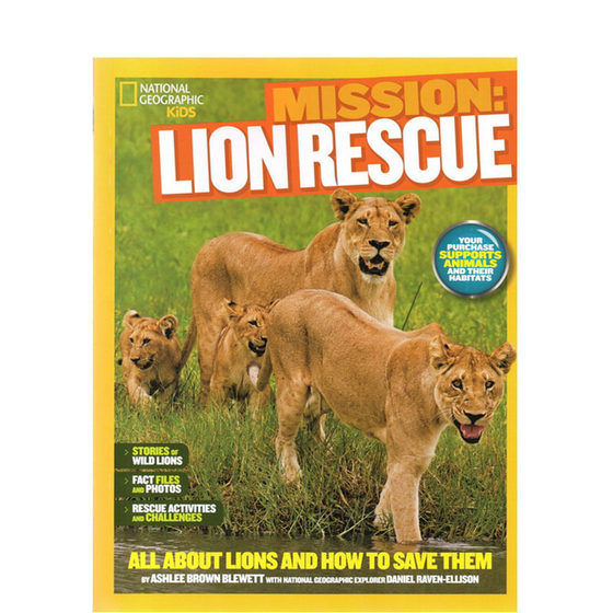 英文原版 美国国家地理 National Geographic Kids Mission: Lion Rescue