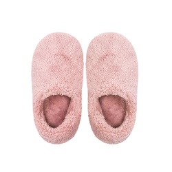 Children's Cotton Slippers With Cloth Bottom, Silent And Silent, Baby Winter, Plush, Warm, Indoor Wooden Floor For Girls And Children