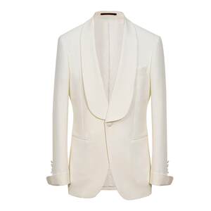 Cultum business gentleman's slim -buckle green fruit collar white suit man wedding wedding groom dress single West