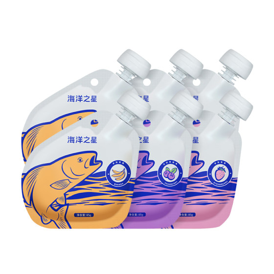 
Ocean Star Meat Soup Cat Food Staple Food General Staple Food for Adult Cats and Kittens Meat Puree Nutritional Wet Food Pack with Food