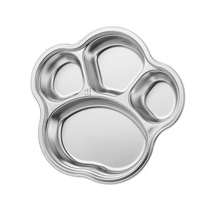 Ru Shan 316L Stainless Steel Food Card Food Grade Male Girls and Children's Household Slot Display Disk Disk Baby Tableware