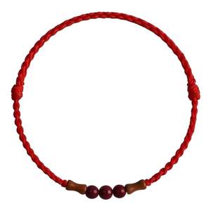 Natural peach wood red rope bracelet anklet men and women cinnabar transportation beads zodiac year high up to get ashore bracelet bamboo festival
