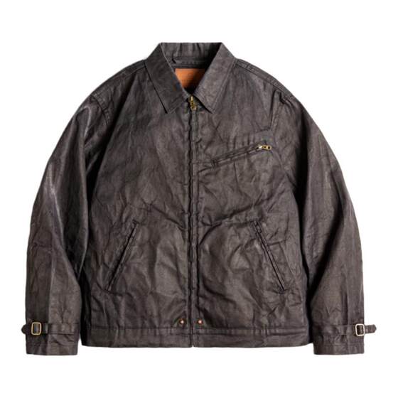 
Madden Workwear Fourth Generation Oil Wax Jacket American Retro Tough Guy Short Ami Khaki Canvas Jacket Men's Spring