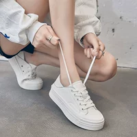 Летняя белая обувь, белые низкие кроссовки, повседневная обувь, Гонконг, из натуральной кожи, коллекция 2023