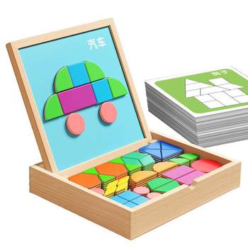 
Tangram Magnetic Jigsaw Puzzle Concentration Training Puzzle Brain Primary School Students Aged 3 to 6 years old puzzle wood building blocks toys