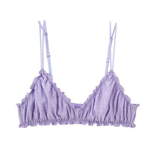 
Foley girl French underwear women's thin small breasts without wire bras comfortable breathable bra set