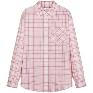 
TEENIEWEENIE bearnova bear women's college style casual loose cotton plaid long-sleeved shirt