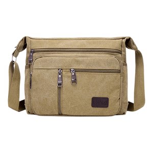 Customized men's bag canvas bag horizontal shoulder bag crossbody bag men's bag crossbody bag wear-resistant large capacity backpack