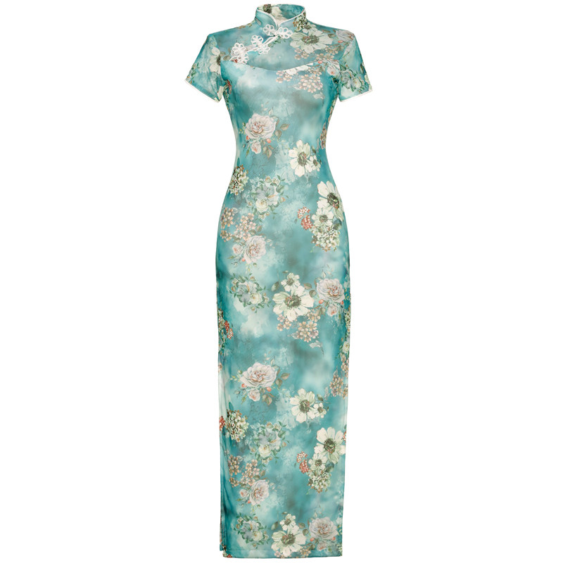chinese-style-slanted-breast-slit-cheongsam-dress