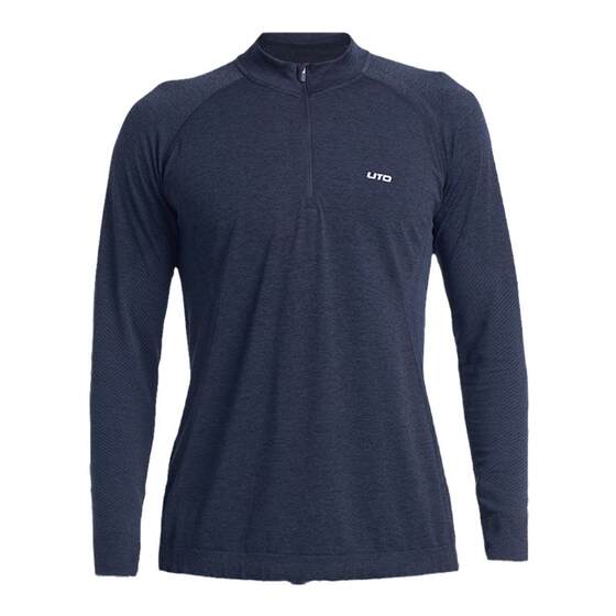UTO Youtu Sports Long -sleeved Male Speed ​​T -shirt Female Spring and Autumn Outdoor Circles Running Semi -Zipper sweats sweat top
