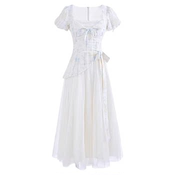 
Sweet summer sweet fake two-piece long and short tutu skirt