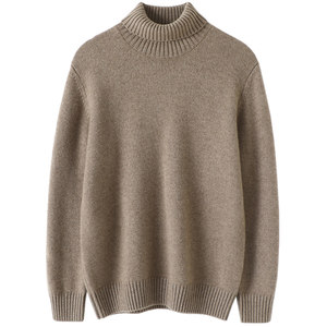 
Palace-grade high-quality goods! Thickened pure cashmere sweater for men's turtleneck cashmere sweater pullover base knit sweater loose