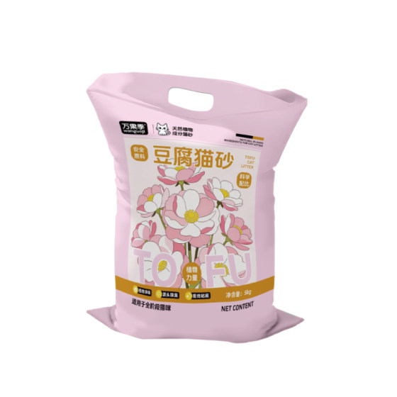 
Wanguoji Tofu Cat Litter, clean smell, low dust, flushable toilet, non-stick bottom, quick clumping, 10*0.5kg stock, universal for all cats