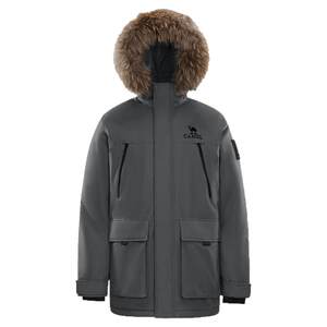 
Camel outdoor down jacket 2025 winter women's men's three-proof thickened warm big-collar parka
