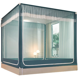 Mosquito net household bedroom 2025 new installation yurt anti-fall pattern tent full bottom baby prevent bed loss support
