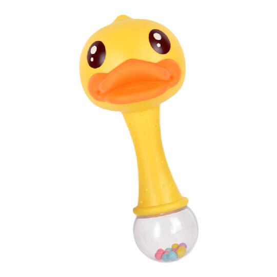Uni-fun B.duck Baby Rattle Toy - Little Yellow Duck Hand Grip Trainer