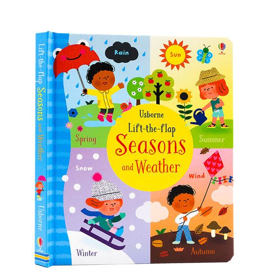 Usborne 季节天气主题翻翻书 Lift the Flap Seasons and Weather 英文原版绘本 幼儿科学启蒙翻翻书 亲子读物科普认知启蒙早教书