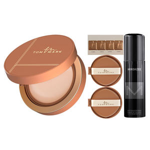 
TOMMARK Hazelnut Cushion Cream Liquid Foundation for Women with Mixed Dry Skin, Moisturizing Concealer, Long-lasting, Non-Removing Makeup Authentic