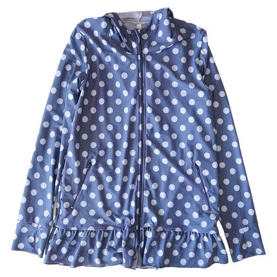 
Defect detection Japanese women's hooded sun protection clothing summer long-sleeved T-shirt jacket W57 loose mid-length hoodie