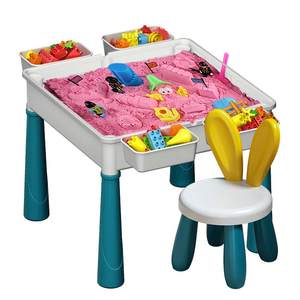 儿童室内太空玩具沙子宝宝多功能积木桌子家专用安全不粘手带沙盘