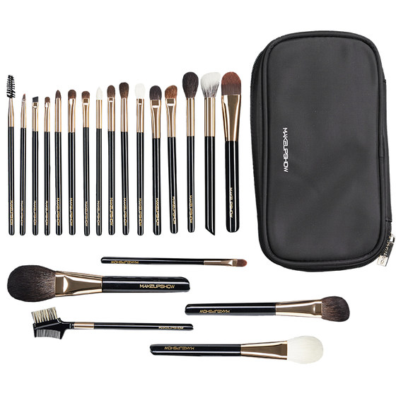 
Meikaxiu makeup brush set, complete set of animal hair makeup artist special brushes, 21 sets of foundation brushes, eye shadow brushes