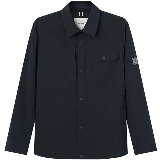 
[Shirt Jacket] Hazzys Spring and Autumn Casual Men's Commuter Solid Color Long Sleeve Jacket Top