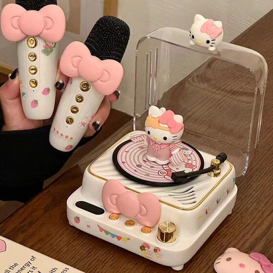 hellokitty系列生日礼物蓝牙音箱唱k麦克风音响礼盒送女生闺蜜