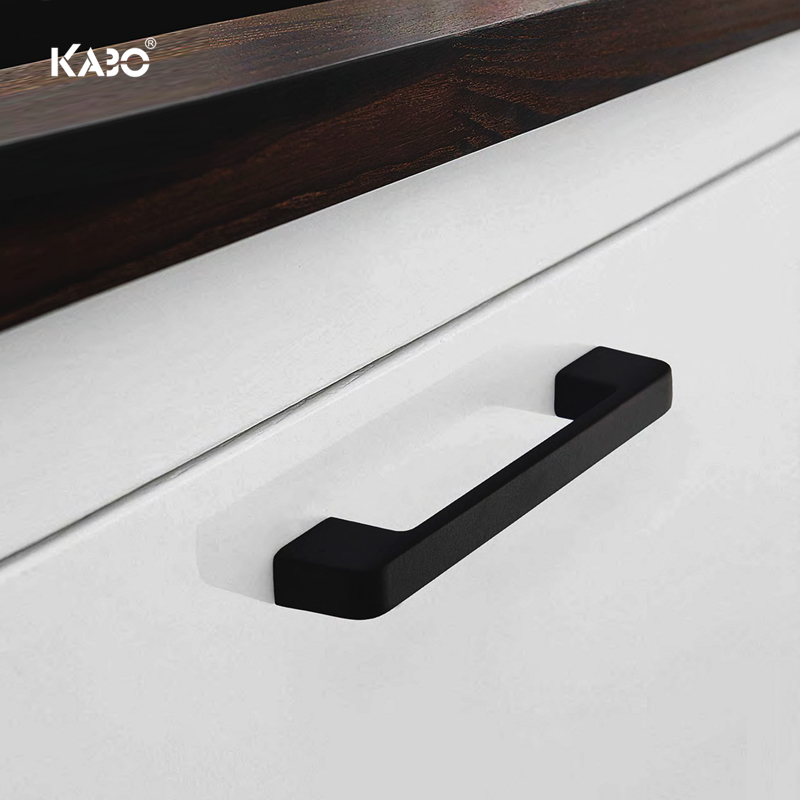 德国KABO橱柜抽屉拉手黑色美式柜门把手简约单孔柜子衣柜门小拉手