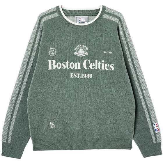 
Jack Jones NBA co-branded Celtics men's fall and winter machine washable sweater men's knitted sweater round top