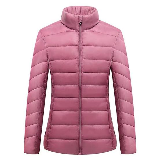 Women's thin cotton jacket 2025 winter and spring new jacket solid color Korean version short slim fit stand collar cotton jacket
