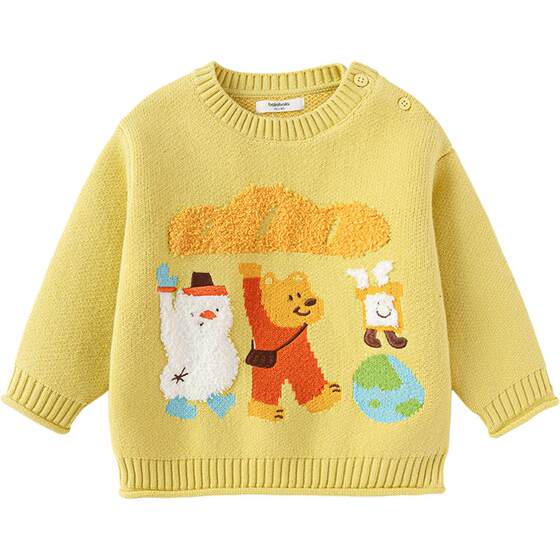 
Balabala baby knitted sweaters for boys and girls, autumn and winter children's clothing, children's pullovers, baby thick
