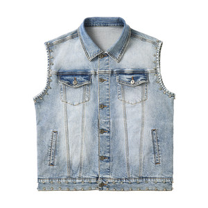 
Yuxi original design men's clothing, denim vest, fashionable, old, versatile casual jacket top coat 112