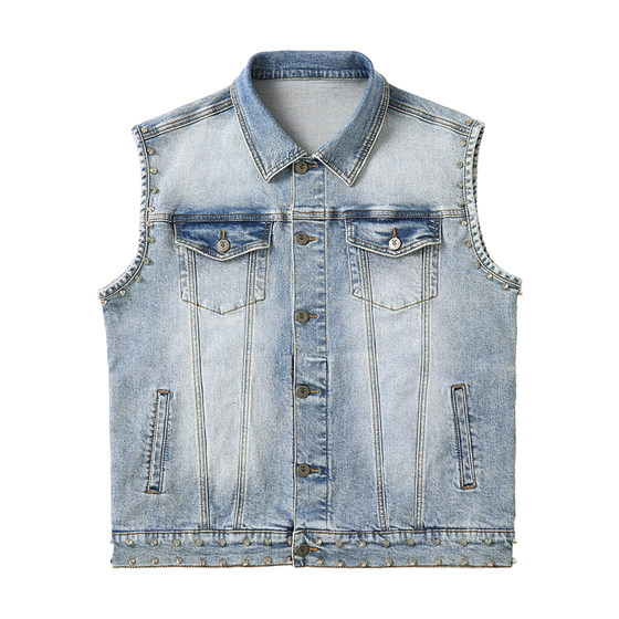 
Yuxi original design men's clothing, denim vest, fashionable, old, versatile casual jacket top coat 112