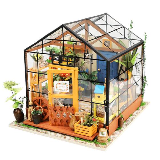 Rolife Ruo Cai Casey Flower House DIY Handmade House Art House Model Micro Shining Scene Birthday Gift
