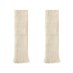 White socks for women, autumn and winter mid-calf slimming leg socks, vertical striped stacked leg covers, knitted calf socks with snow boots