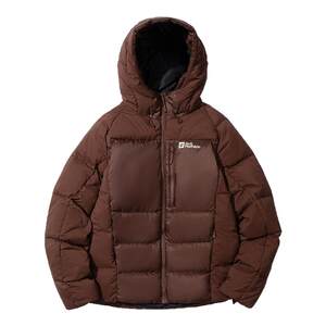 
JackWolfskin Wolf Claw autumn and winter new ATHER PEAK men's patchwork hooded down jacket A65361