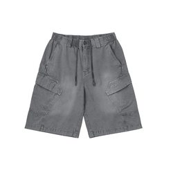 BBCN STORE American style rewashing work pants multi-pocket work shorts loose casual five-point mid-sized pants men